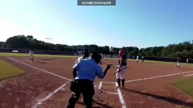 Gabby hit a homerun her first at bat of the game