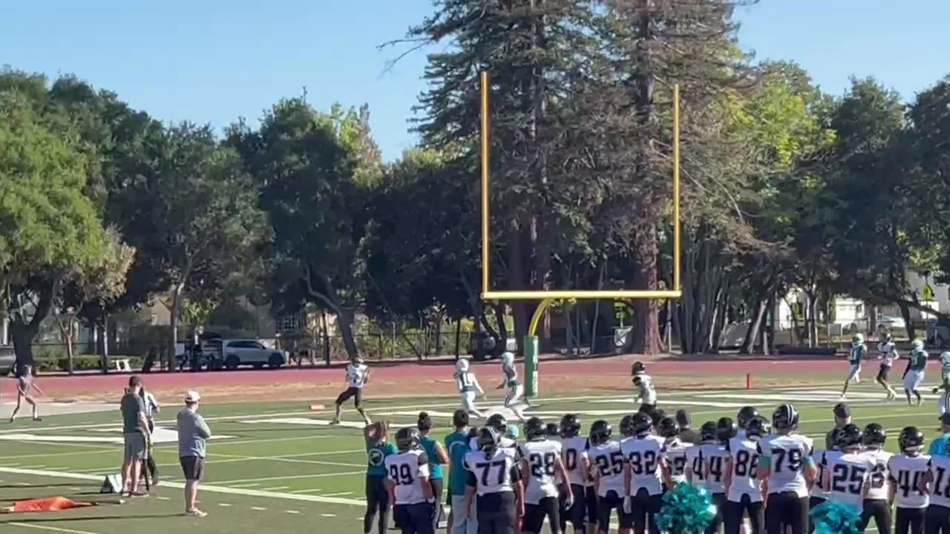Christopher @ Palo Alto - 9/13/24 - QB #1 D. Robinson completes a pass to WR #7 L. Dasilva for a 6 yard touchdown.