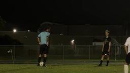 Penalty kick against Santa Luces.