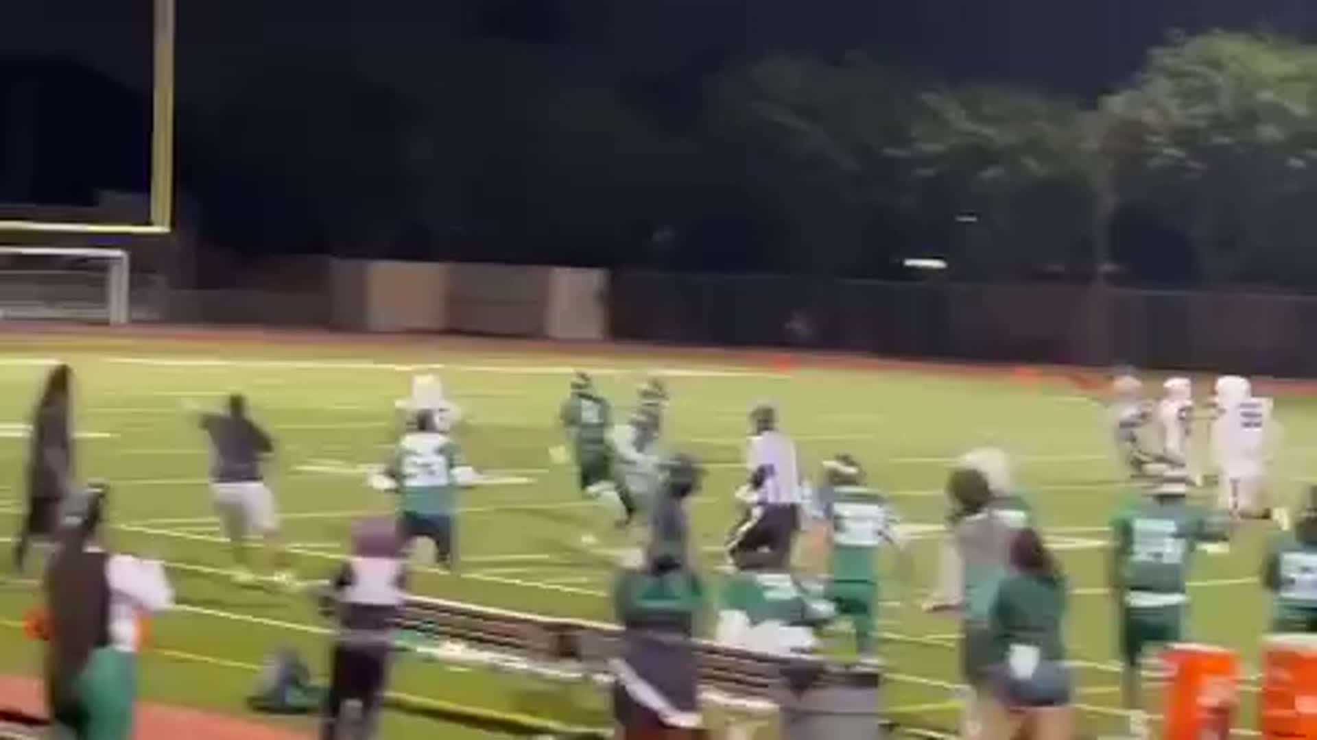 Our #1 scoring a touchdown!