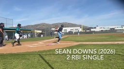 Sean Downs (2026) Knocks in a few with a Single and a Double