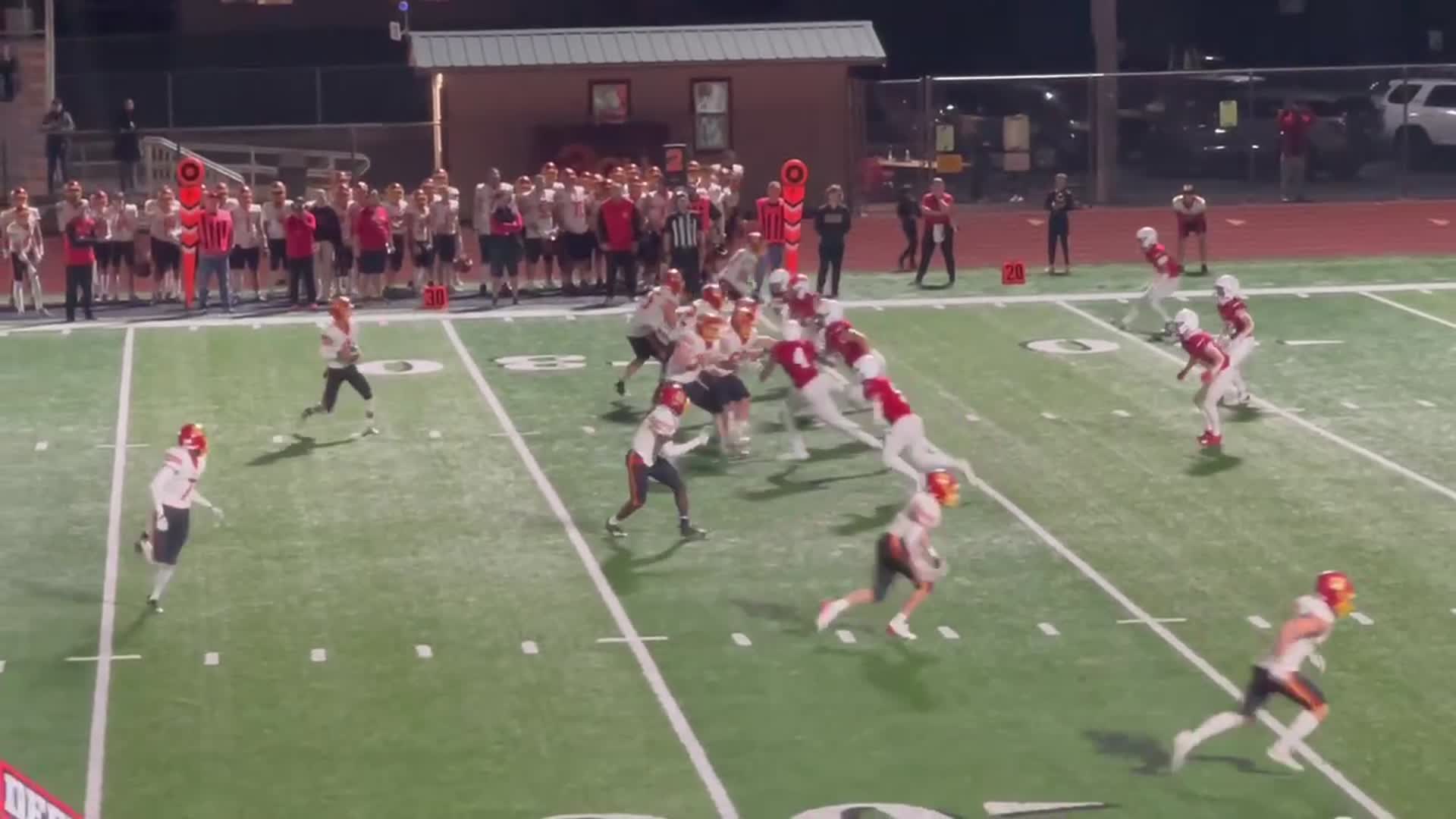 2nd quarter defensive tip and interception by YELM #5 Marcus Ronquillo with 30 seconds left in the half