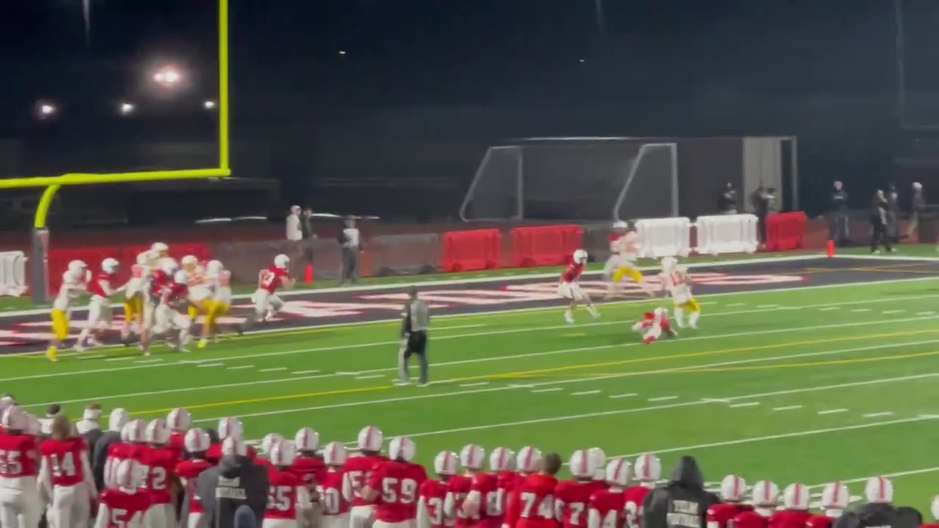 Yelm goal line D stops Mt Tahoma closing minute of 1st half - 2nd down