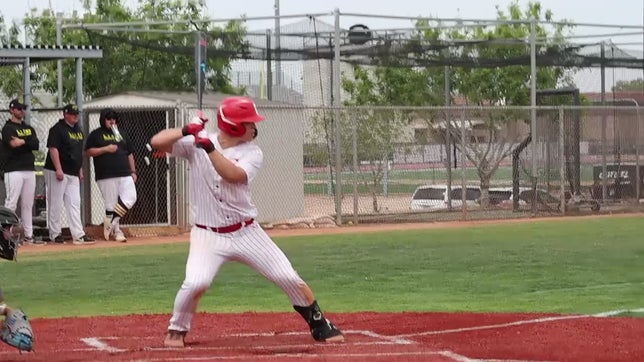 Liam Driver doubles against St Helen's during Coach Bob Invitational in AZ on 3/26/25