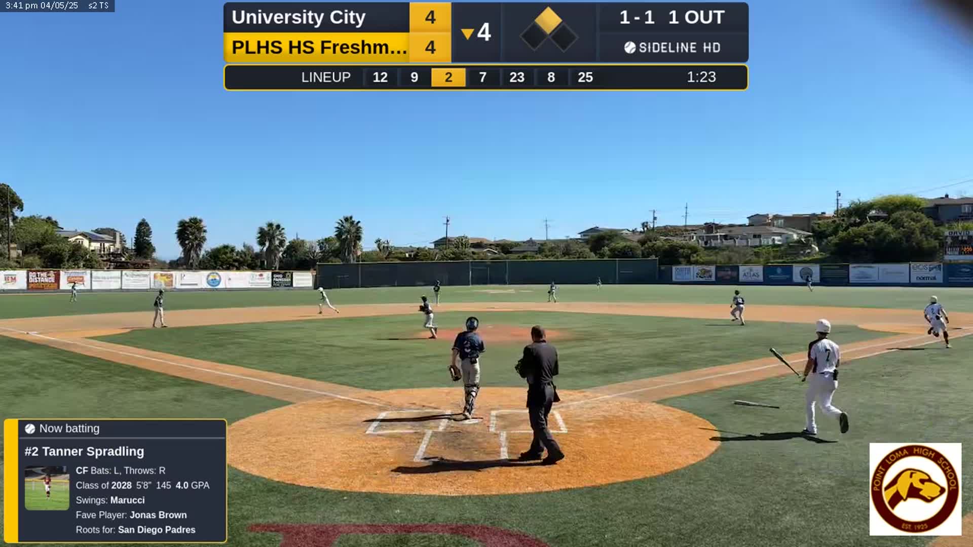 Inside-the-Park HR Tanner Spradling
