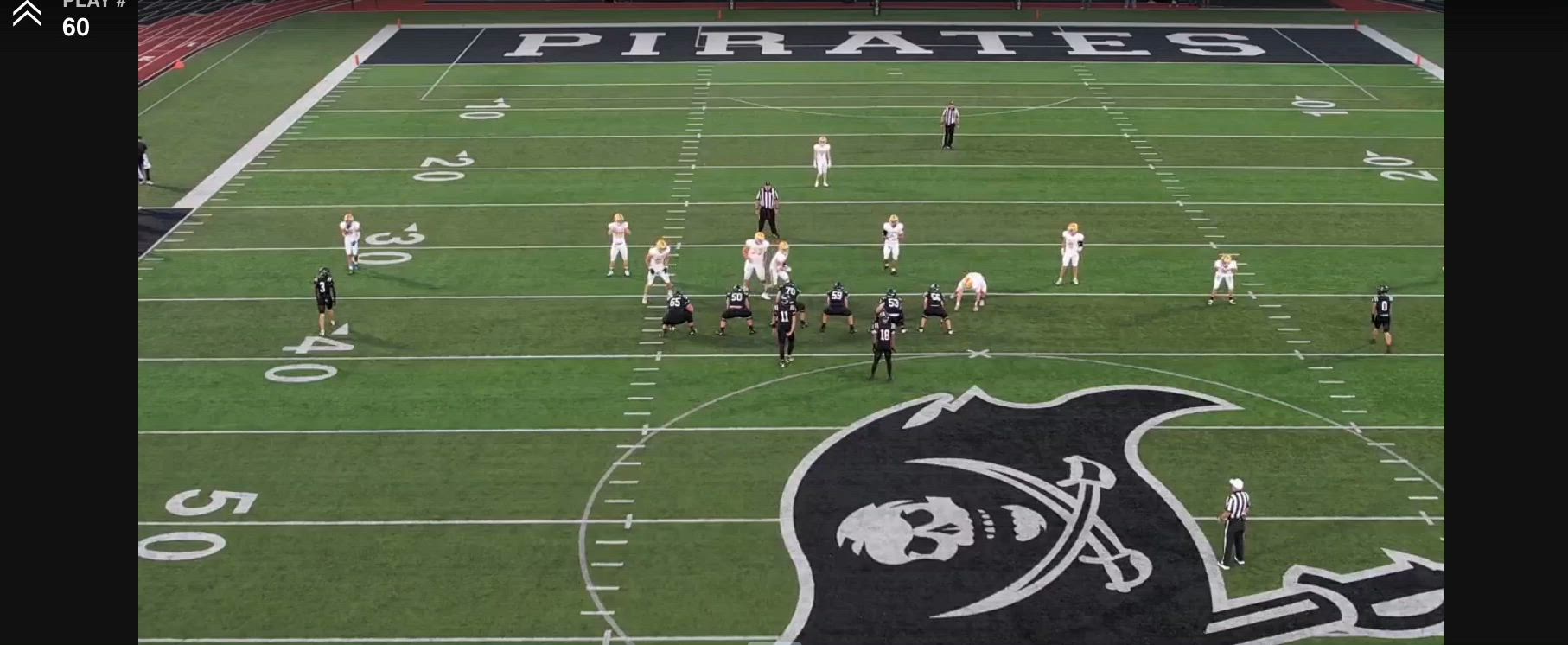 Perkins Won 63-13 over Clyde Sam Schweinfurth #11 TD pass to Conner Smith #0