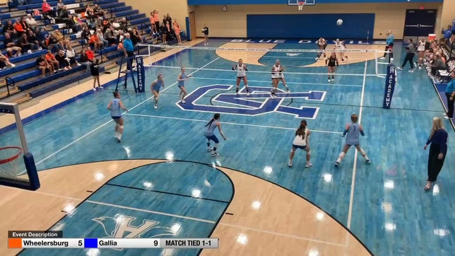 Gracyn Clark - Setter #3 | 53 Assist Match | Gallia Academy High School vs Wheelersburg High School |.  Final: Gallia 3 / Wheelersburg 2