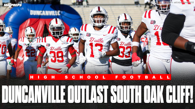Entering the season ranked No. 8 nationally and No. 1 in Texas, Duncanville delivered a strong performance to defeat South Oak Cliff 35-28. The Panthers upheld their national spotlight in a marquee showdown between two elite programs.