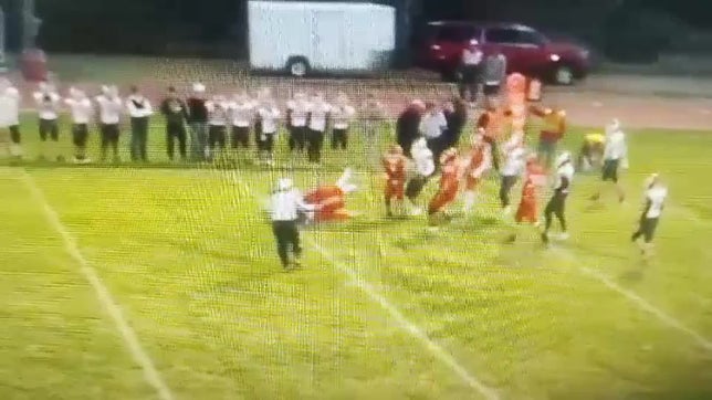 Zach Kraft with the Sack with help from Josh Stuckey.