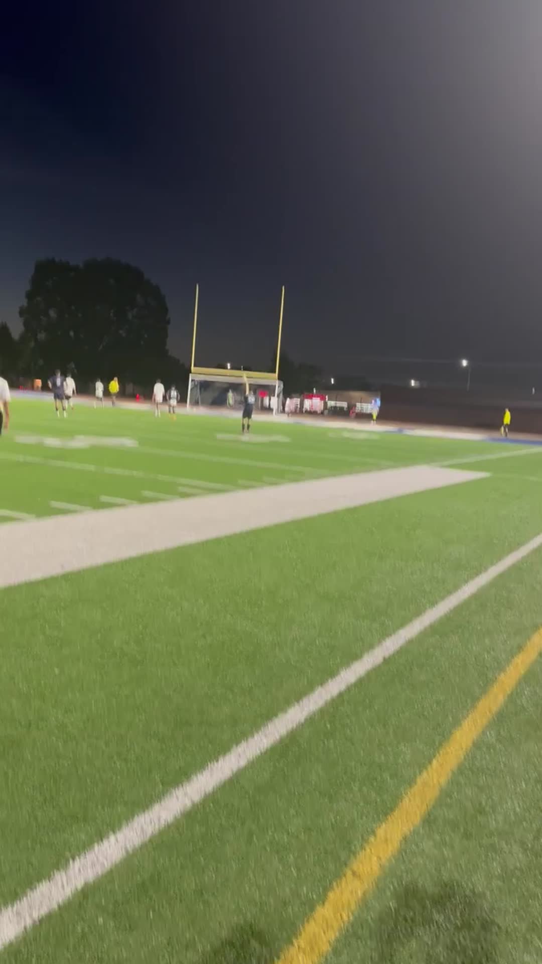 Penalty Kick vs Lincoln under the lights.