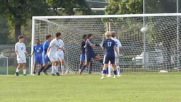 Louis Pereira with a goal off the corner to put SHS ahead of Bristol Eastern