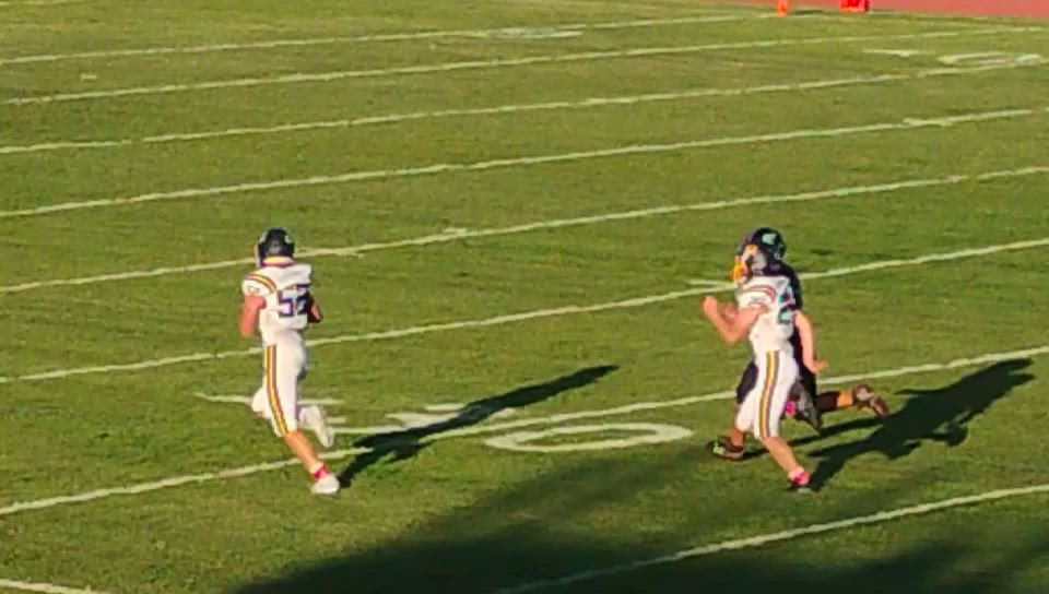 #20 runs 75 yards to stop a touchdown