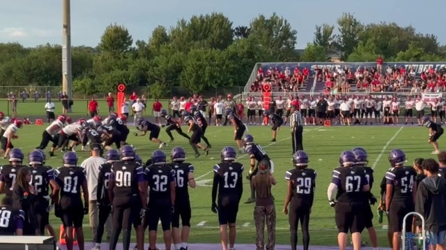 Defensive highlights for  Safety Nolan Joyce #4 (purple/black) of Timber Creek HS, Orlando,FL. Made 10 tackles and one interception. Awarded DEFENSIVE MVP for the game by KSA Events Kick Off Classic against Chardon HS (Ohio). Great performance!