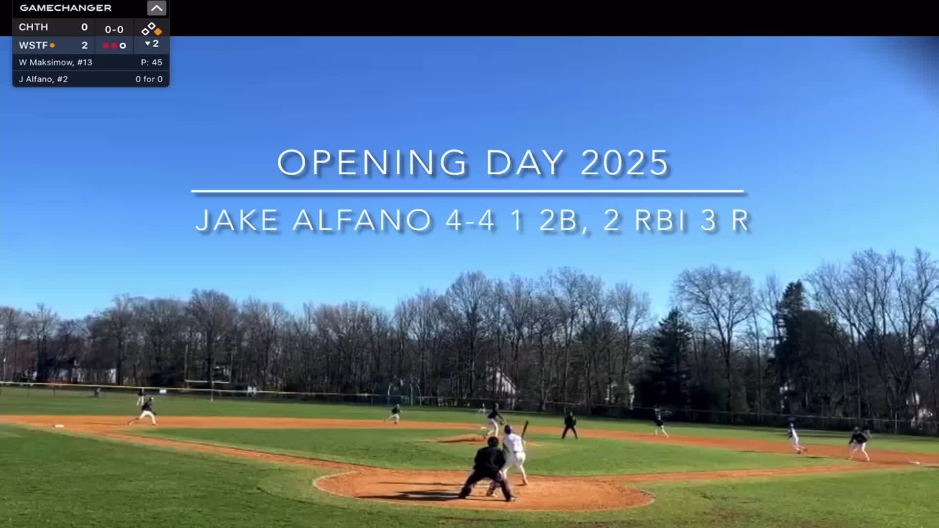 Opening Day 2025 vs Chatham High School