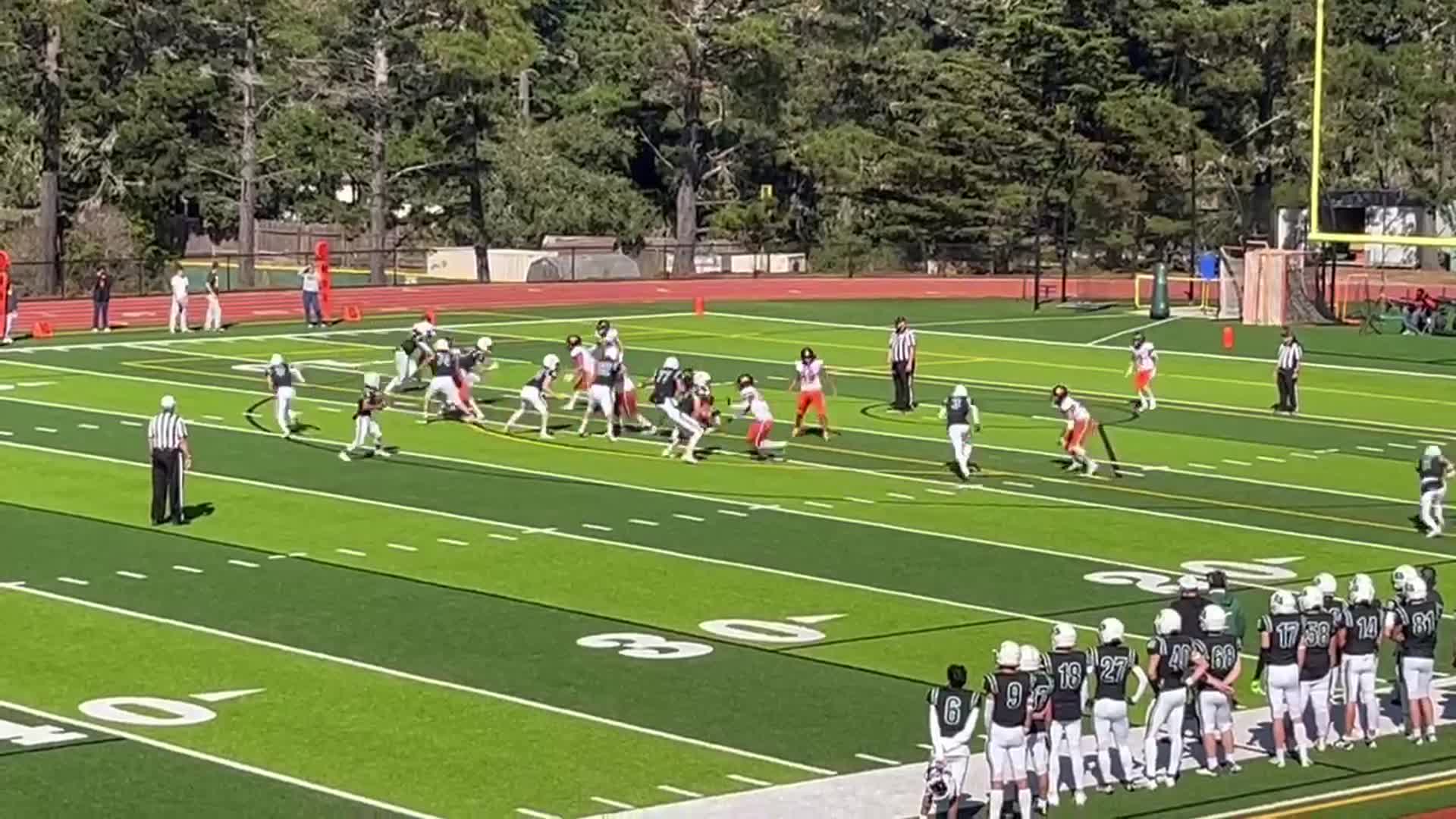 Keegan Charupoom 20 yards reception for a touchdown vs Gonzales HS 2023.