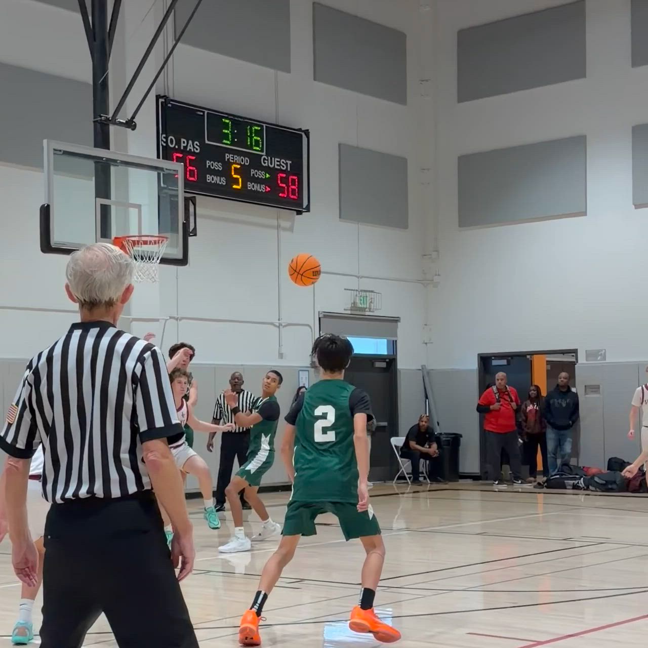 Holden Levey (2) with the 3 pointer. Carson Conahey (1) with the assist.