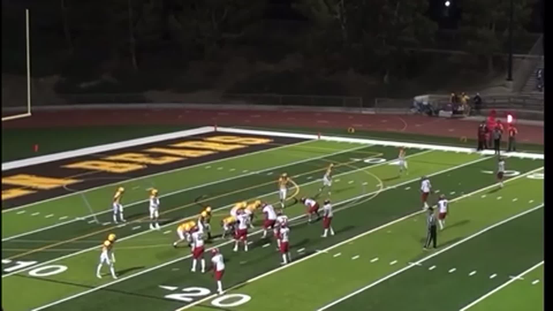 Jonah Bangert # 20 - Fumble RECOVERY to setup for a Touchdown.