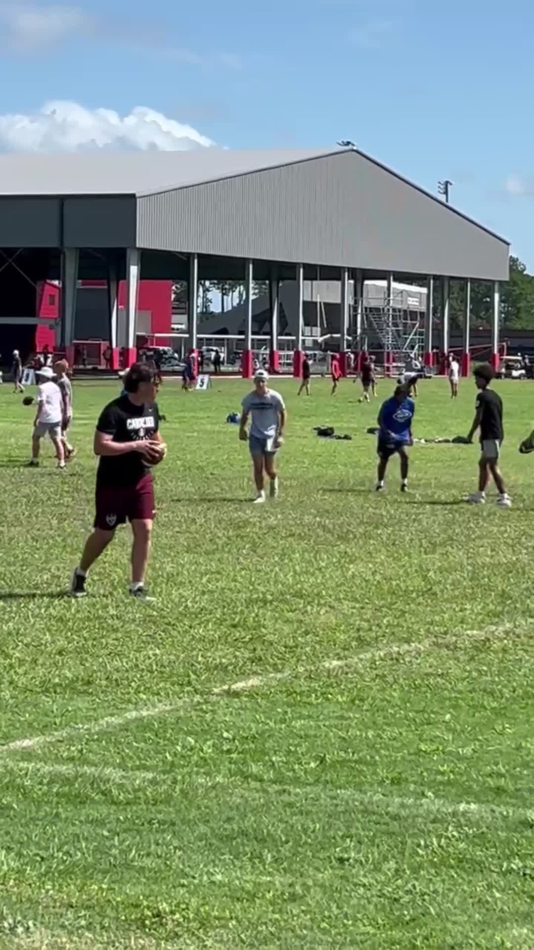 Had a great time working with all the college QBs at Manning passing academy!