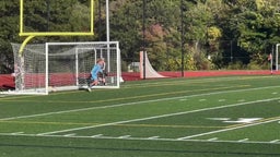 FRESHMAN KEEPER FOCUSED IN PRE-GAME WARM UP VS Lasalle Academy.