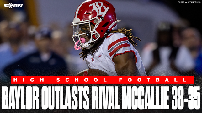 In on of Tennessee's fiercest rivalries, No. 23 Baylor edged No. 25 McCallie 38-35 on Friday night in a back and forth battle that lived up to the hype. A late scoring drive and resilient defense sealed the victory for the Red Raiders, snapping McCallie's momentum ans strengthening Baylor's case in the national Top 25. Both teams showcased elite talent, but it was Baylor's composure in the final minutes that proved the difference.