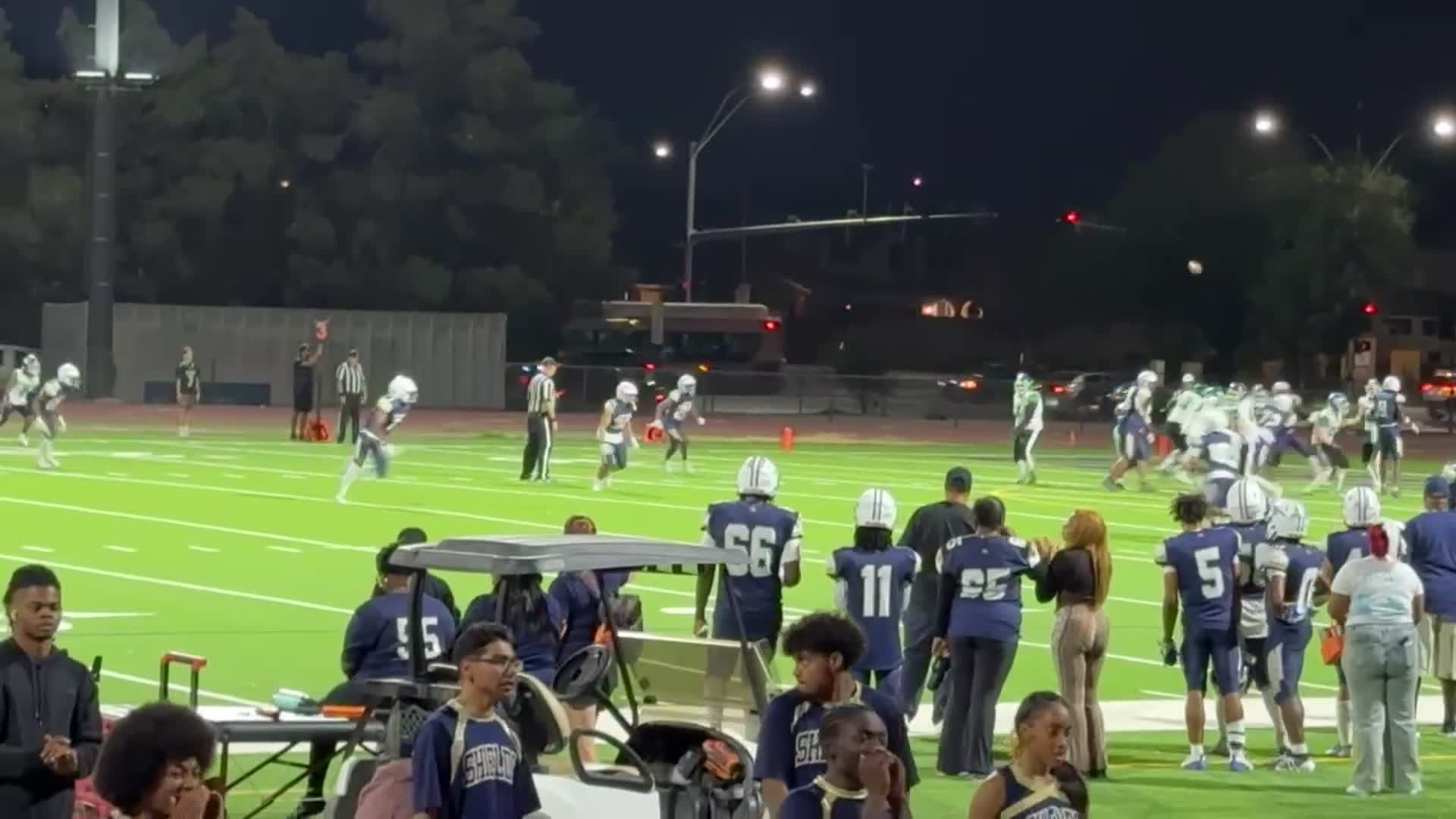 Famous Johnson #7 gifts himself an interception and a 20 yard touchdown for his 17th birthday in a big win over Rancho.