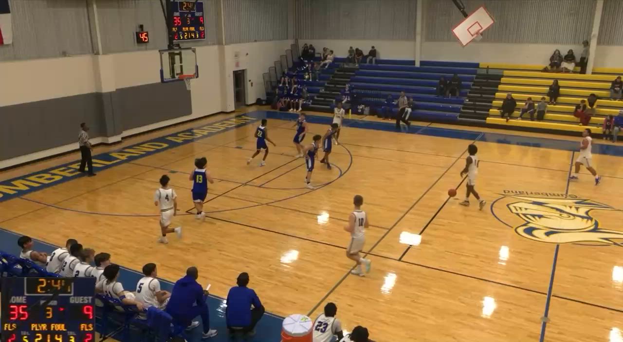 Cumberland Boys Jv Isiah McElhaney makes a 3 pointer