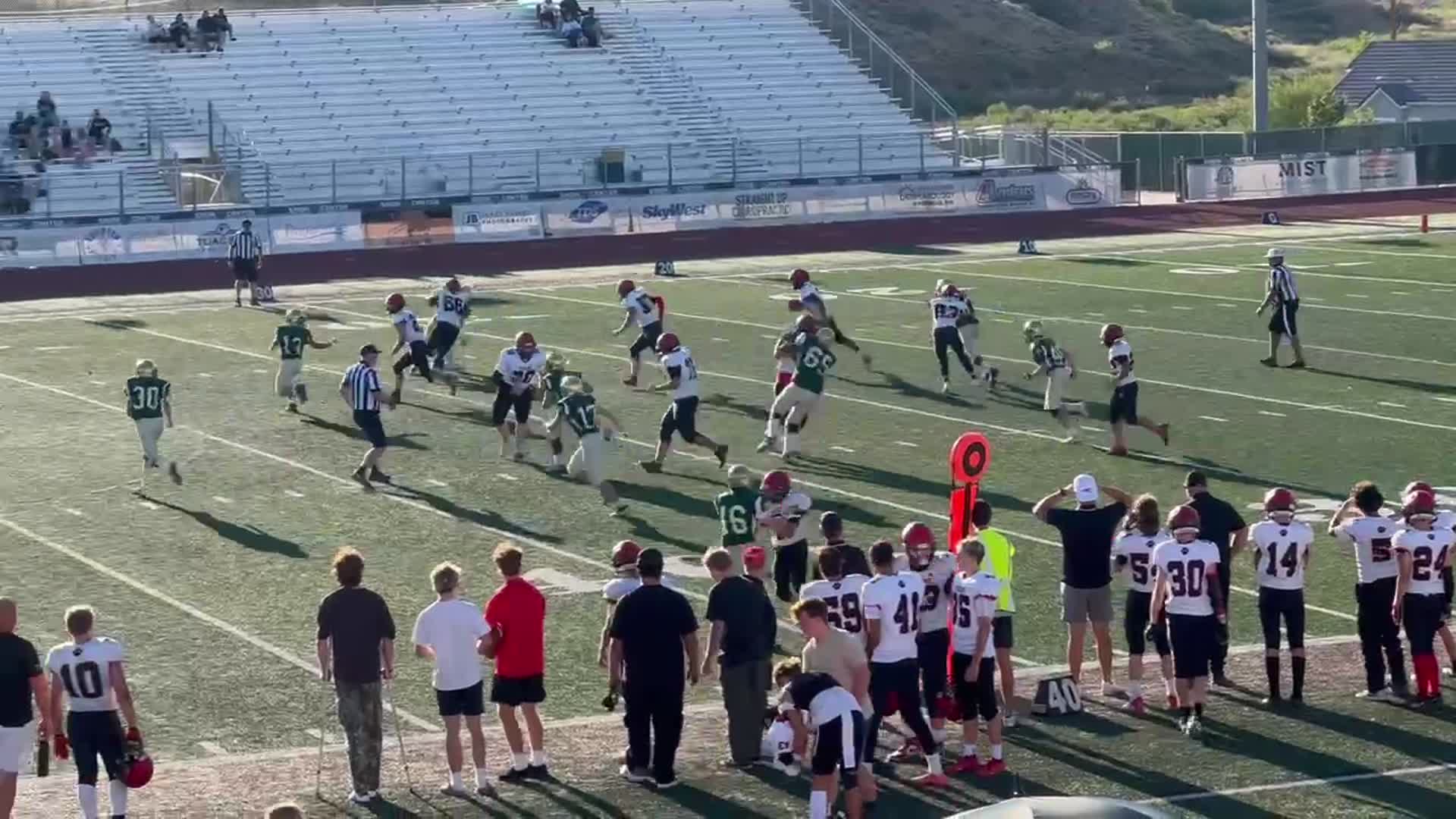 Tigers #9 Tama-Satoa Numera carries for a gain and first down against Snow Canyon