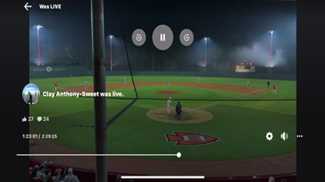 RF HR hit over scoreboard