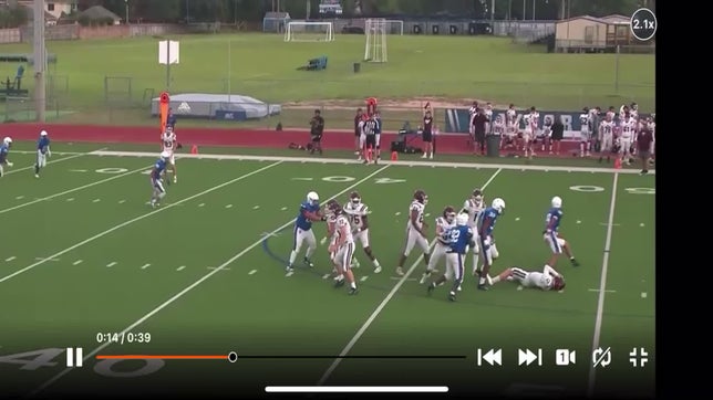 Qb pressure, sack, defensive leading block for touchdown