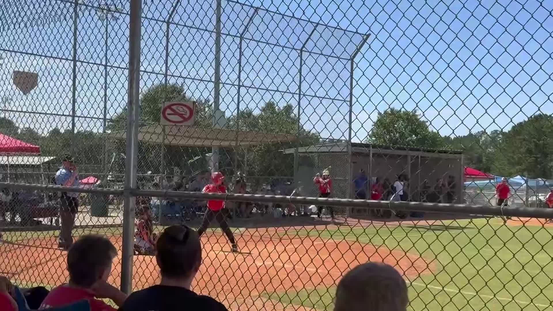 Homerun over left center feild championship game