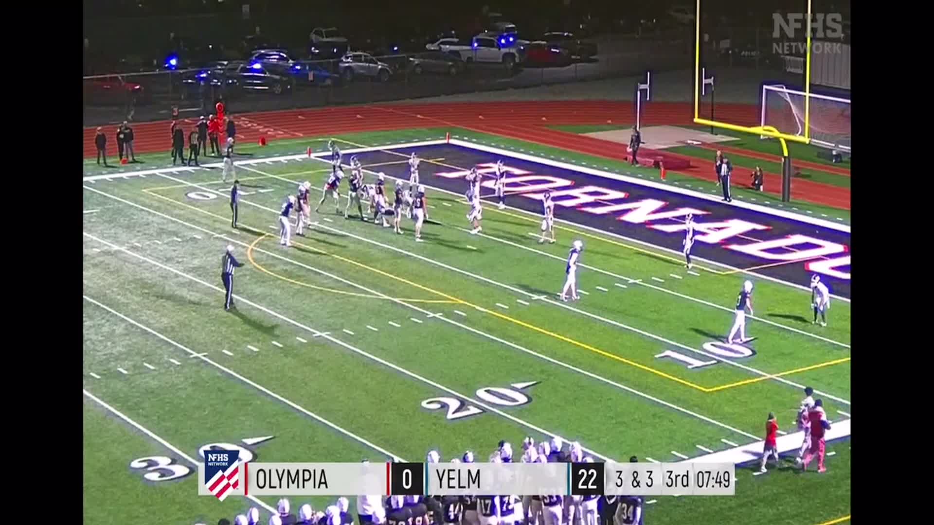 3rd quarter YELM #16 Nathan Ford with the 7 yard rushing Touchdown