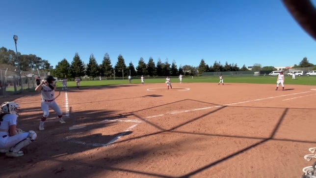 With 2 runners on, hit a deep fly ball to left over the head of left fielder and out of play.
