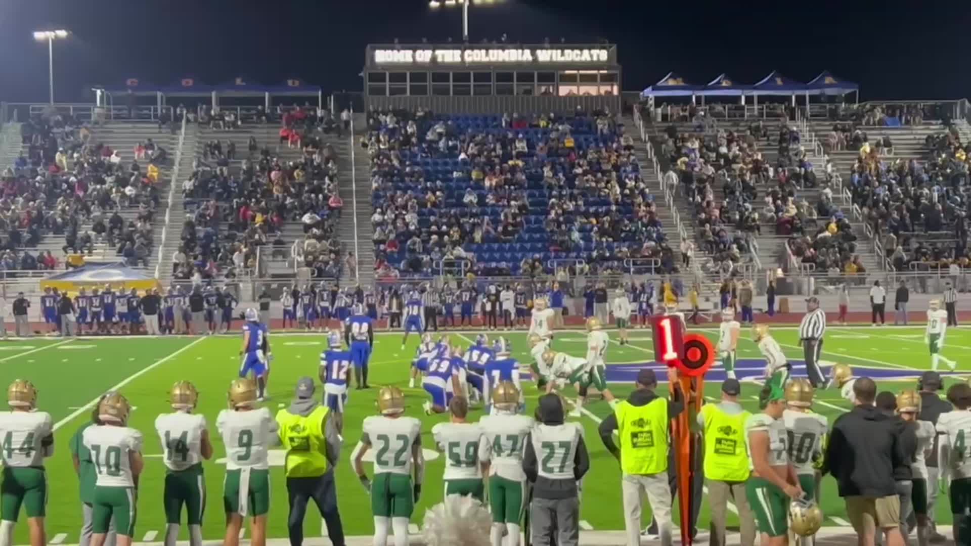 Jobe Lambert gets the tackle for a loss