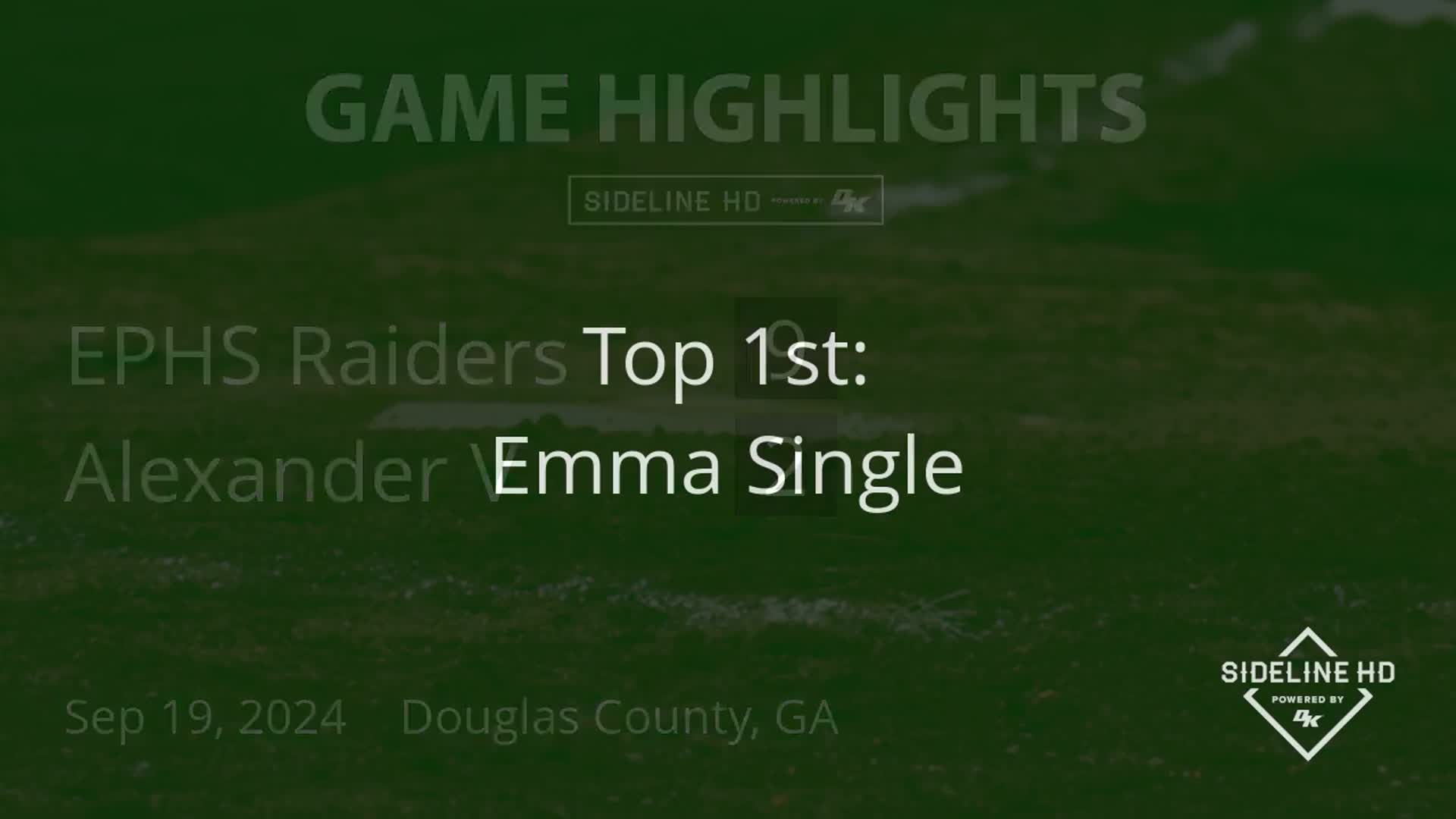 Win vs Alexander 9/19/24