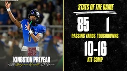 QB Kingston Preyear Guides Benjamin Russell Offense in Win Over Central of Clay County