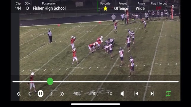 sack by cayden Martin  against fisher high school