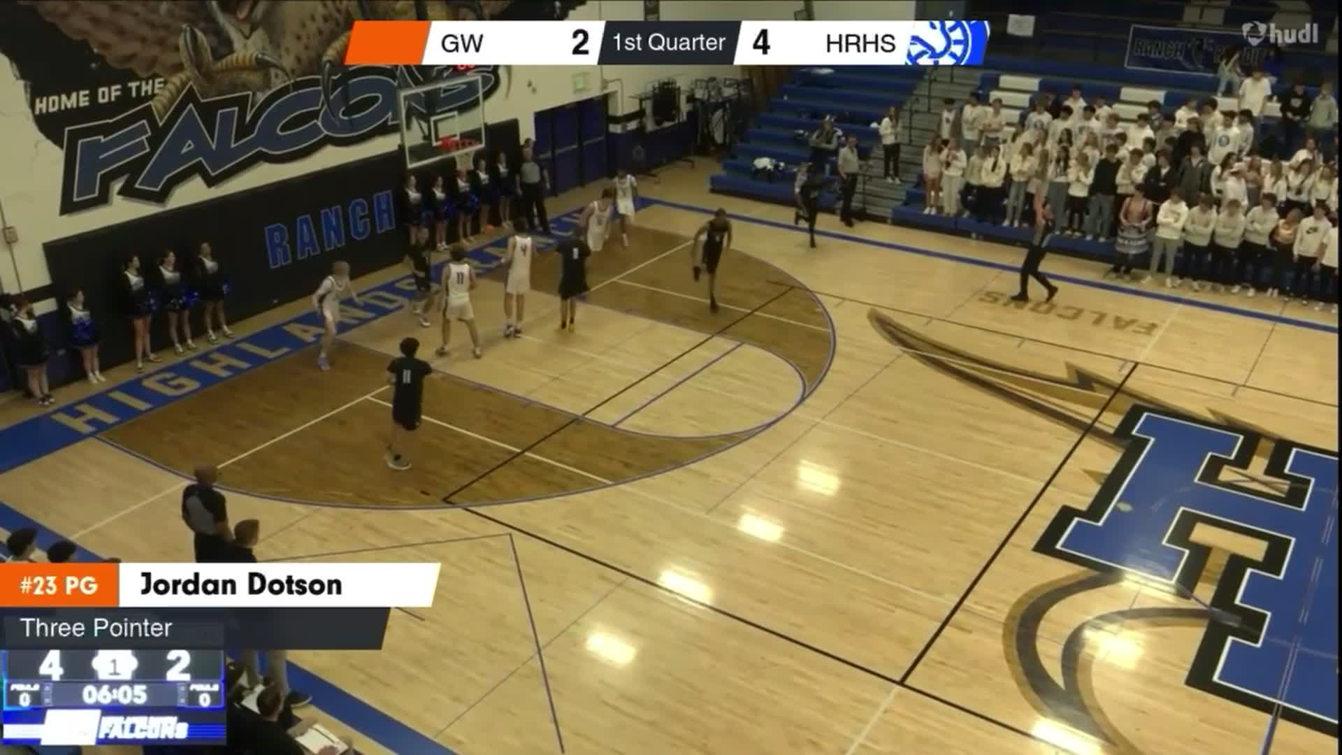 Jordan Dotson GWHS 2 Three Pointers 01/07/25