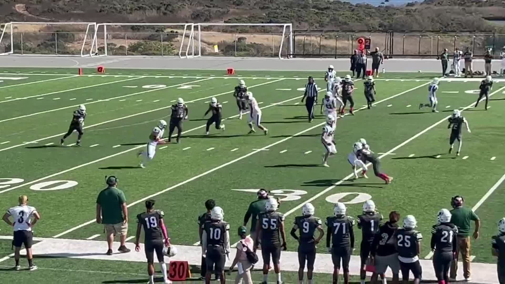 Keegan Charupoom 80 yards reception for a touchdown vs Pajero HS 2023.
