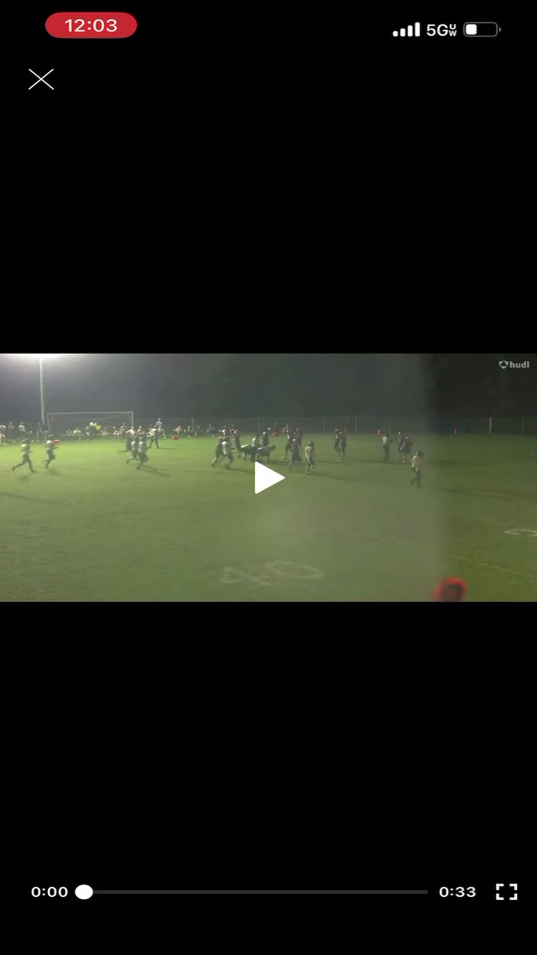 21 yard reception against Grace Christian