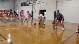 Lady Generals strengthening at practice.