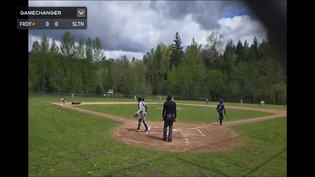 Runner thrown out at third by Joseph Holt