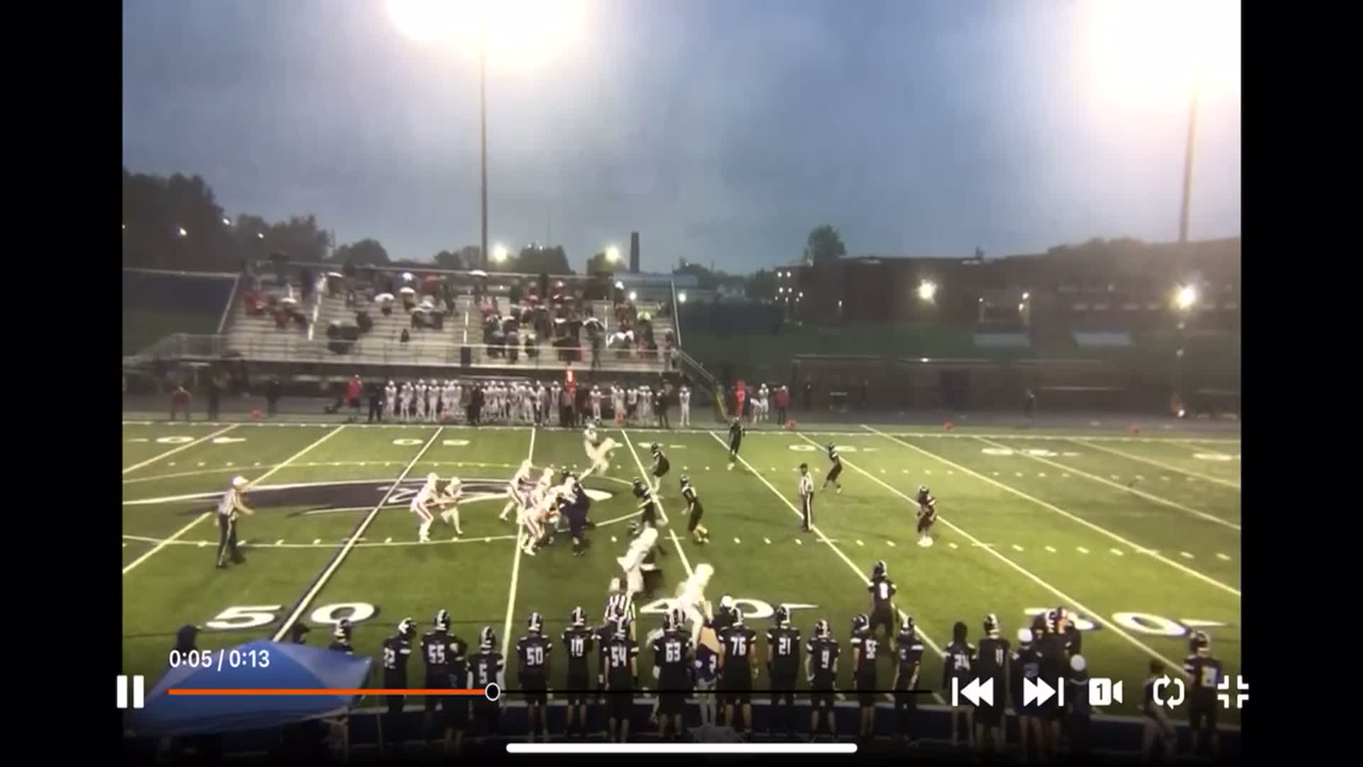 Touchdown against frontier