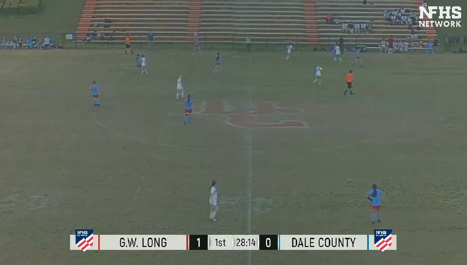 Jordan Jacobs goal 2/3 at Dale County (Emma Buckland assist)