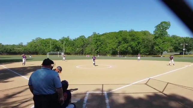 Megan Cromwell hits for a triple and follows up with a steal on a passed pitch.