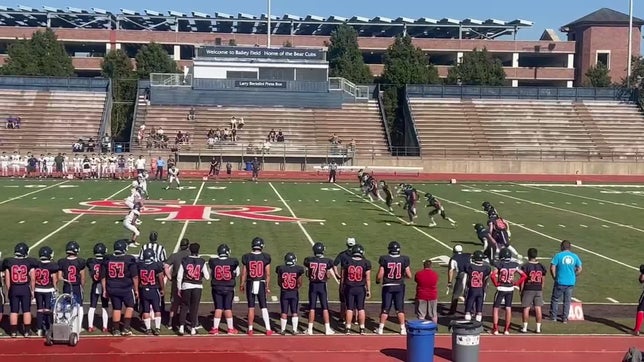 Gauge Cummings #10 on kick off. Runs through opponent, then makes the tackle.
