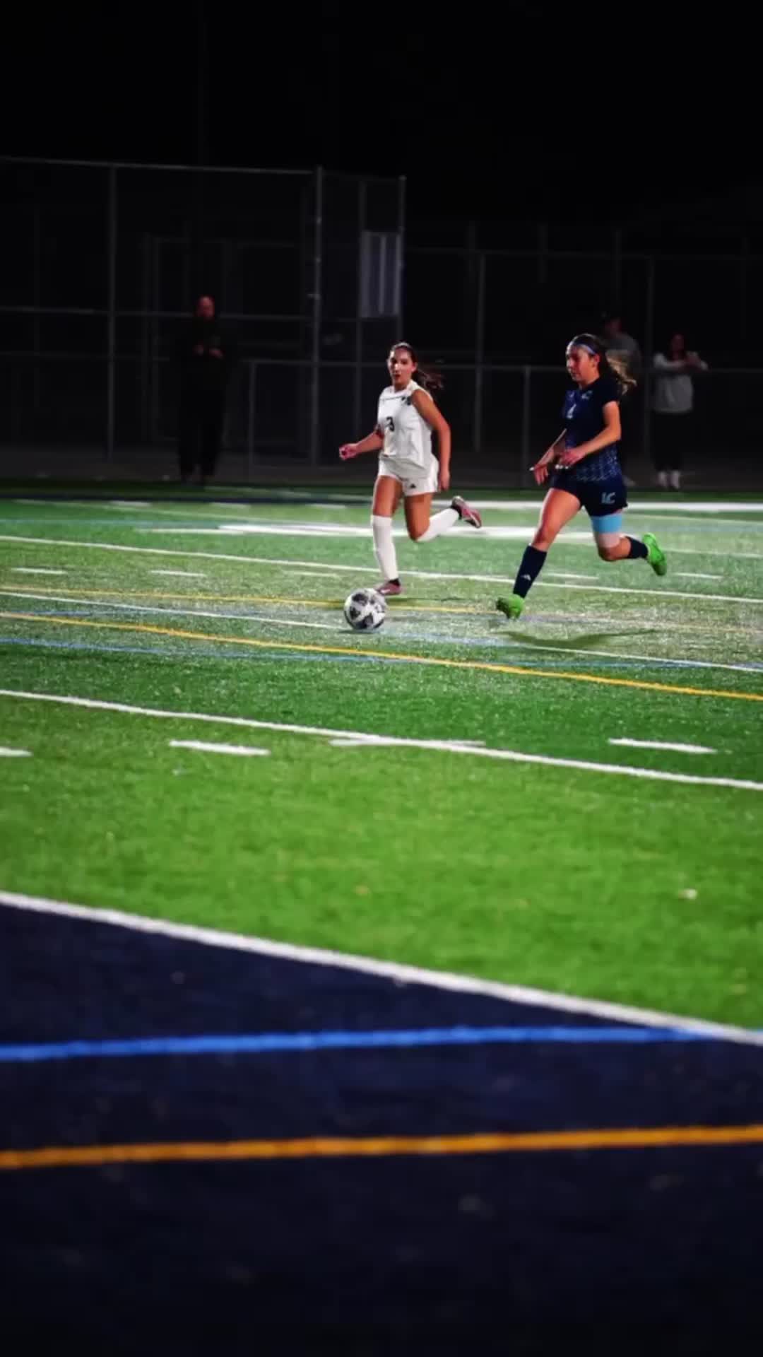 Linfield took a 6-0 win over Murrieta Mess. Hannah Parkinson is seen here with one of the goals.