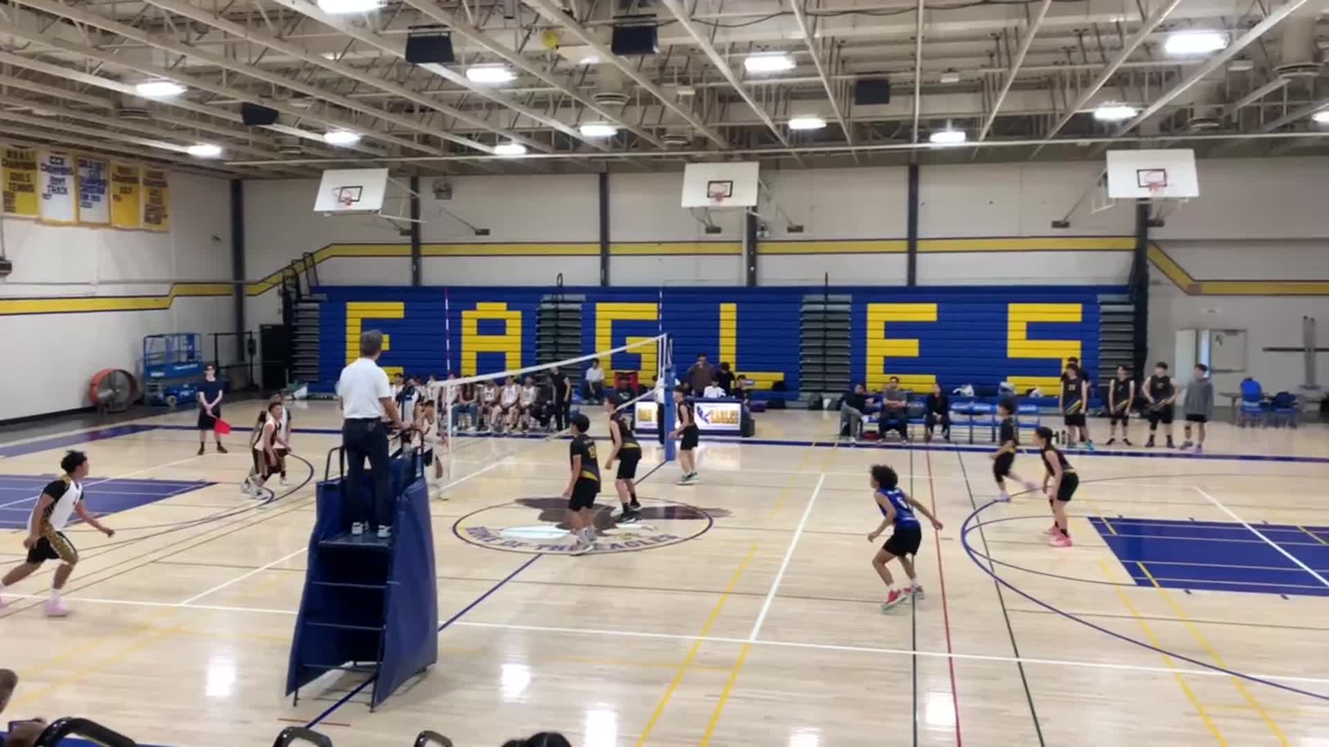 4/9/2024 Varsity Boys Volleyball - Hill @ Oak Grove (Oak Grove wins 3-0)