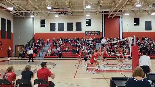 Freshman Year, Ava attacking with different shots from middle, right and left. Consecutive plays. Followed by a cross court aggressive serve.