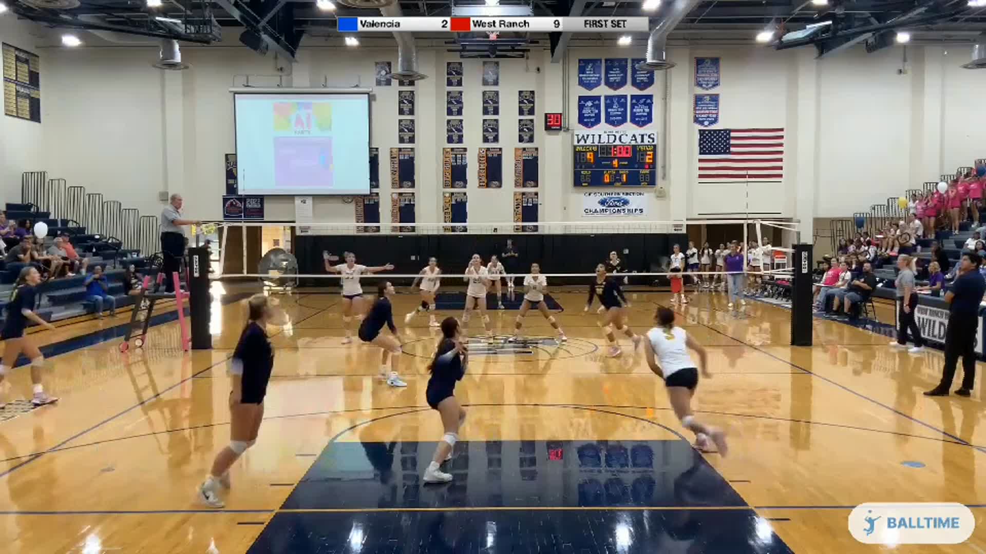 West Ranch Wildcats Girls Varsity Volleyball Sweeps ? Valencia Vikings 3-0