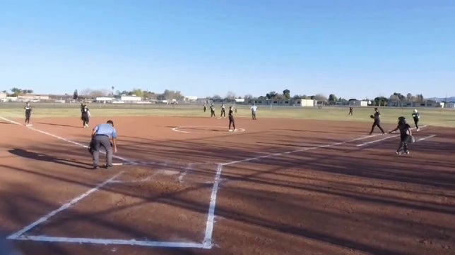 lanie catches foul ball
